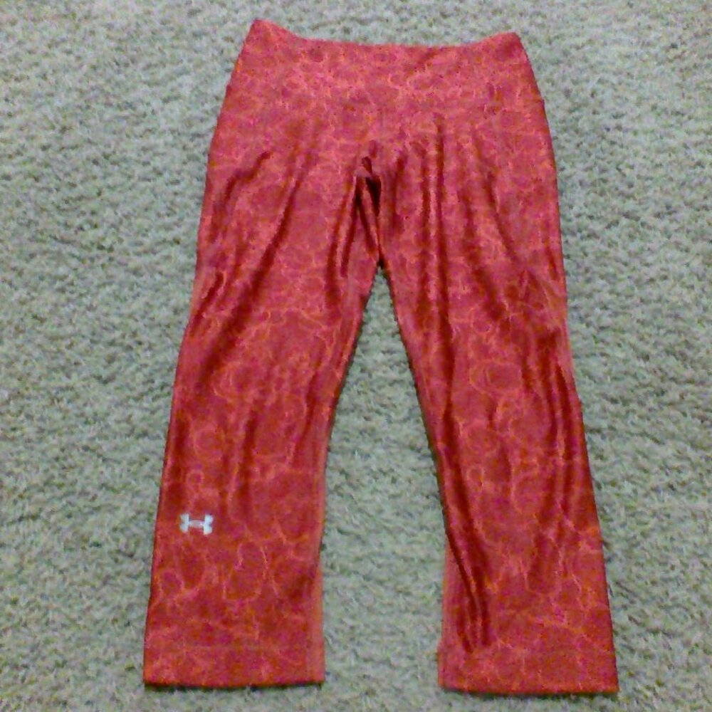 Red print leggings